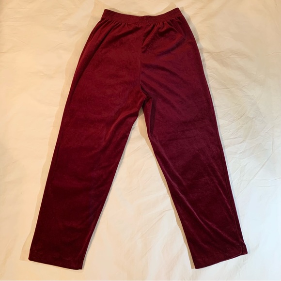TanJay Wine Color Velour Lounge Pants Women’s Size Petite Small - Picture 5 of 7
